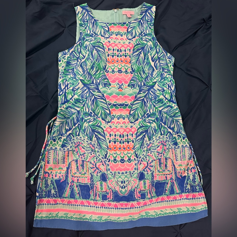 Lilly Pulitzer Blue and Green Patterned Dress